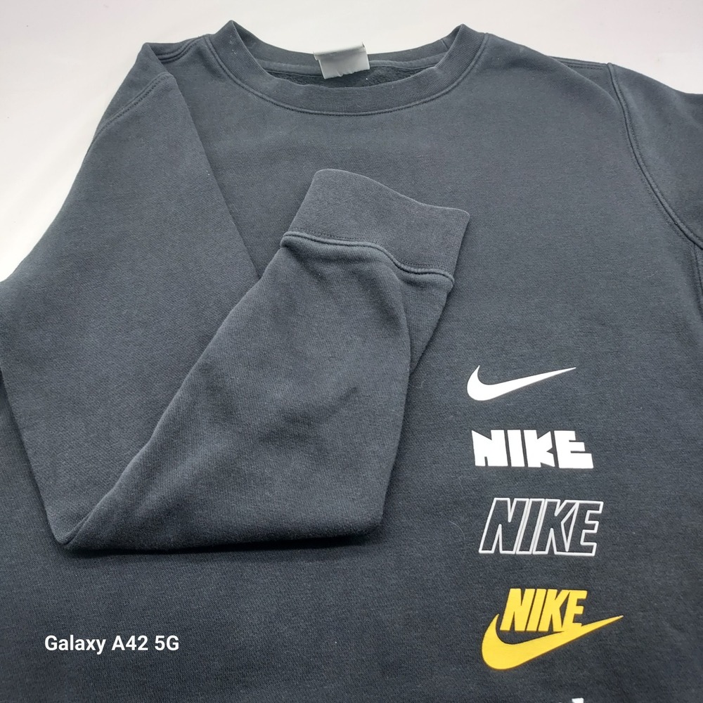 Nike Kids Sportswear Club Fleece‎ Stacked Logo Sweatshirt Black DX5162-010 Large